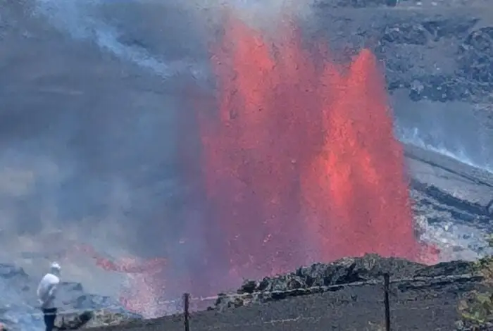 Volcano in action
